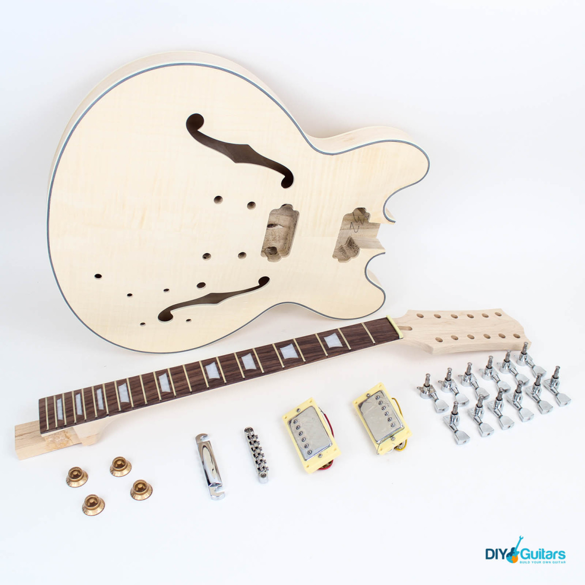 12 String Semi-Hollow Gibson 335 - DIY Guitars jazz bass wiring kit 